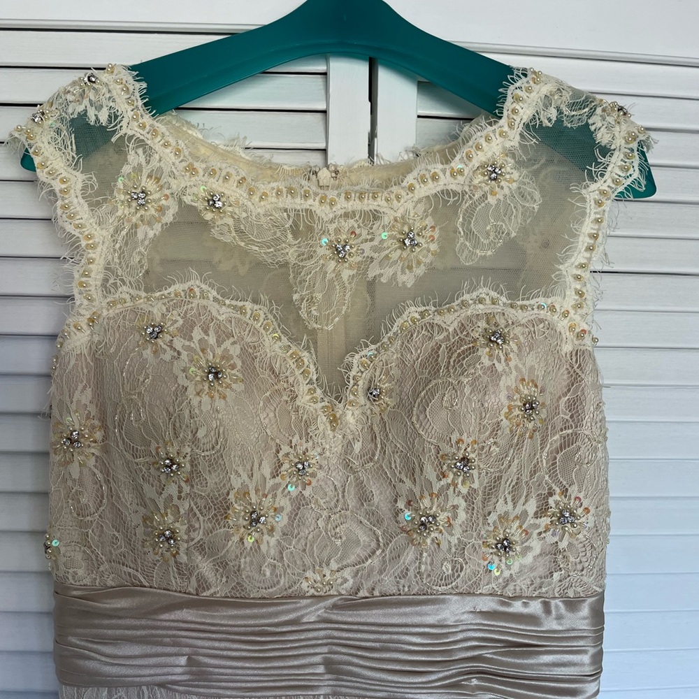 Beautiful Amelia Couture Dress - Wedding or Prom - Champagne - New with Tags